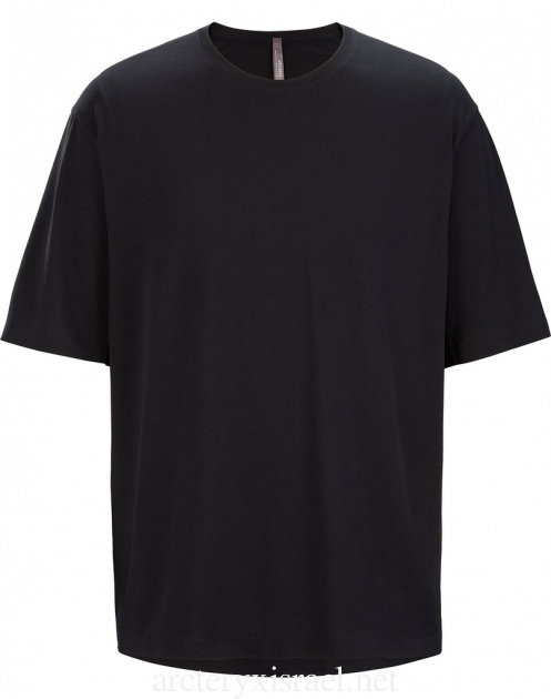 טי יונית שחורה לגברים Isrekua315